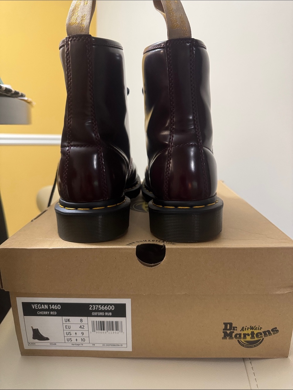 Dr. Martens Cherry Red 1460 Smooth Leather Boots